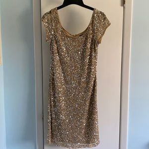 Gold sparkle cocktail dress